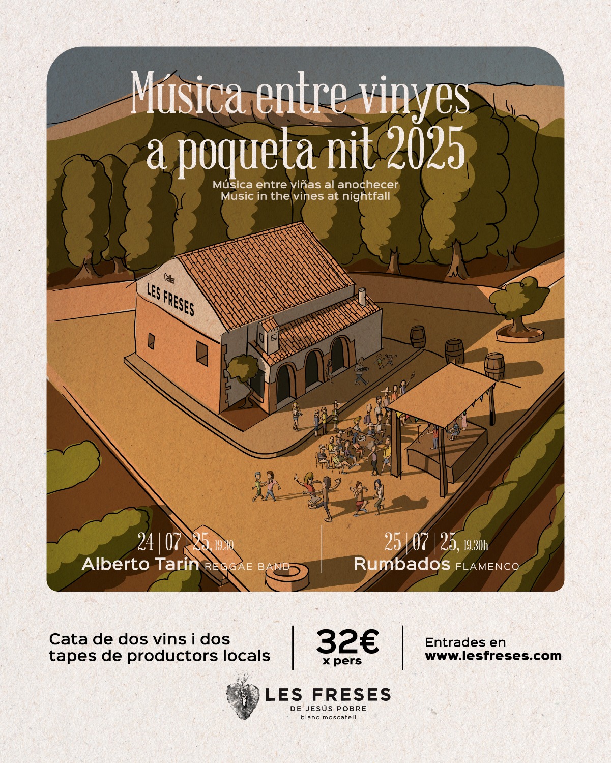 Music in the vines 24 july Reggae FOLK 